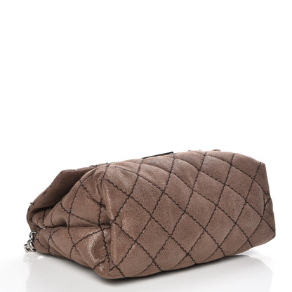 Stella McCartney Faux Leather Quilted Small Bex Flap Shoulder Bag Dark Taupe 5 of 11