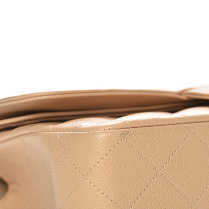 Chanel Caviar Quilted Jumbo Double Flap Beige Clair 8 of 8