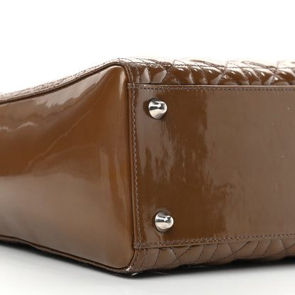 Christian Dior Patent Cannage Large Lady Dior Brown 9 of 14