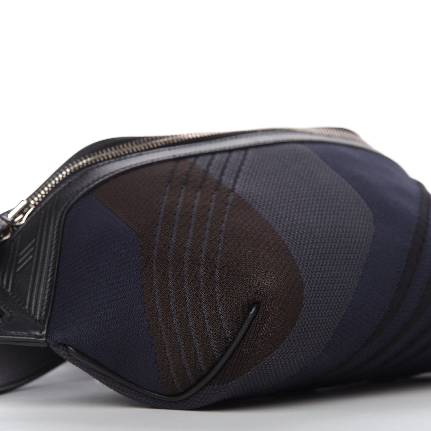 Dynamo Technical Canvas Allegretto Calfskin Cityslide Belt Bag Plomb Bleu Nuit Black