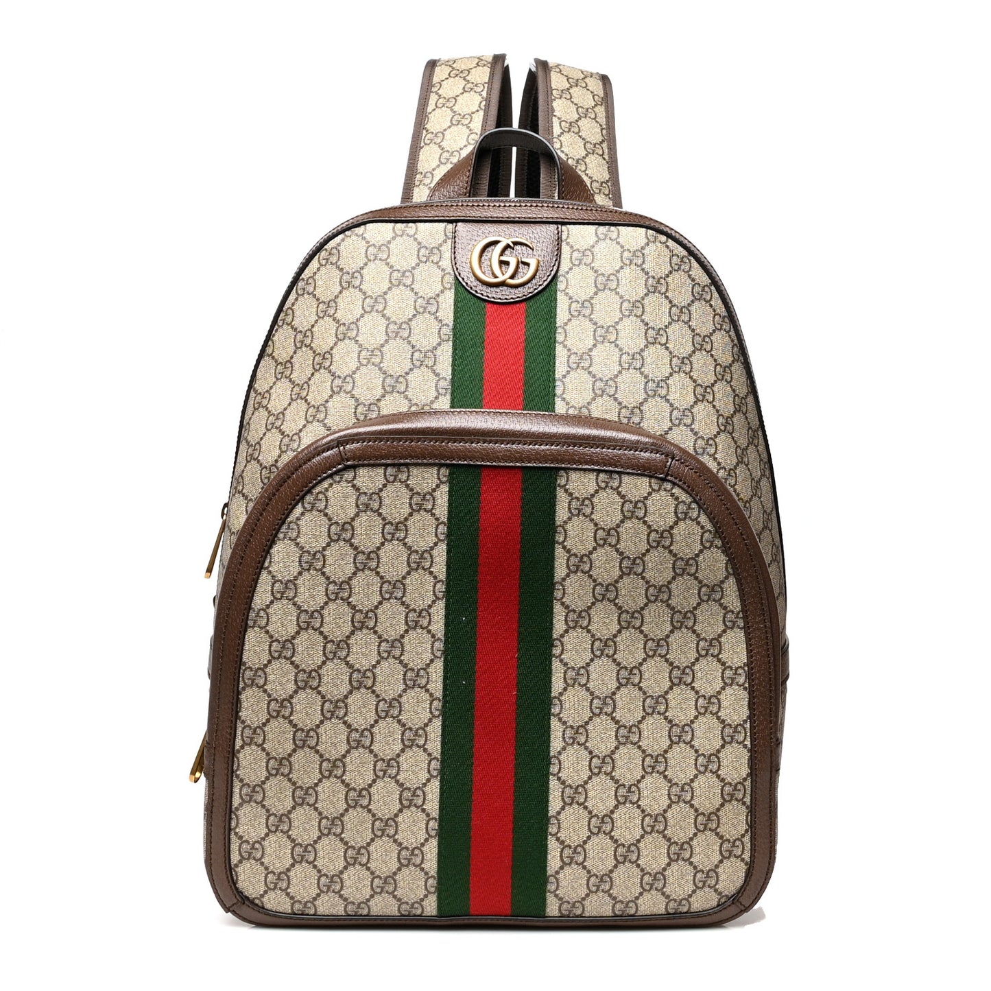 GG Supreme Monogram Medium Ophidia Day Backpack Brown