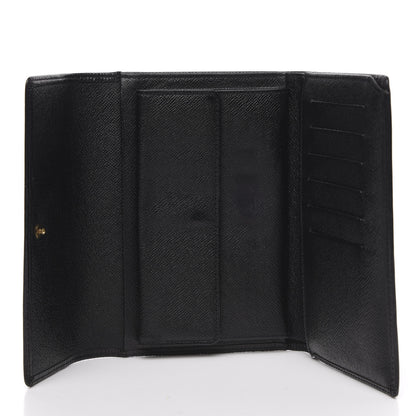 Louis Vuitton Epi Porte Tresor Etui Papiers Wallet Black 5 of 11