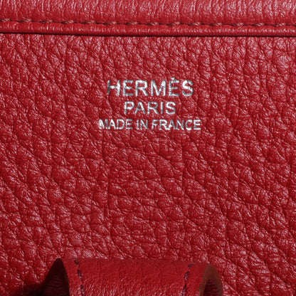 Hermes Taurillon Clemence Evelyne III PM Rouge Garance 6 of 9