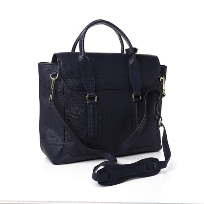 3.1 Phillip Lim 3.1 Textured Calfskin Large Pashli Satchel Ink 2 of 10