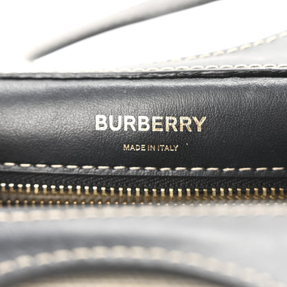 Burberry Canvas Smooth Calfskin Two Tone Mini Pocket Bag White Black 6 of 9