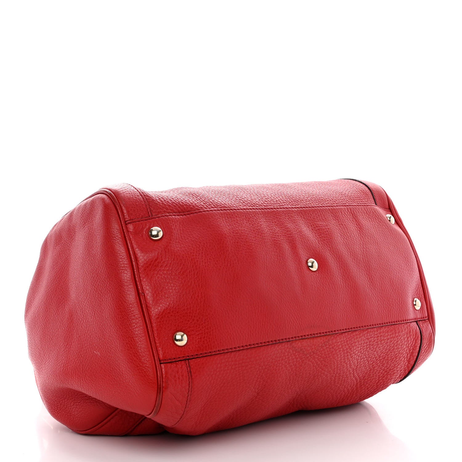 Gucci Pebbled Calfskin Medium Soho Boston Red 4 of 15