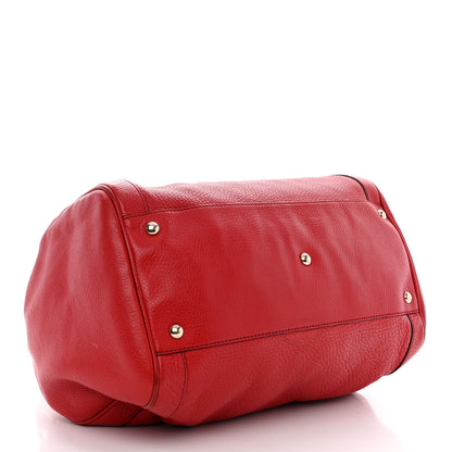 Gucci Pebbled Calfskin Medium Soho Boston Red 4 of 15