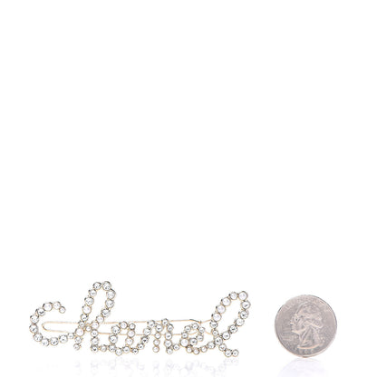 Chanel Metal Glass Swirling Pearls Hair Clip Gold 2 of 4