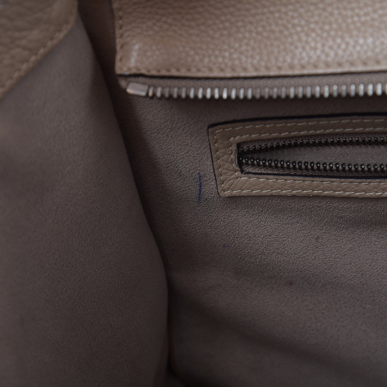 Celine Drummed Calfskin Mini Luggage Dune 13 of 19