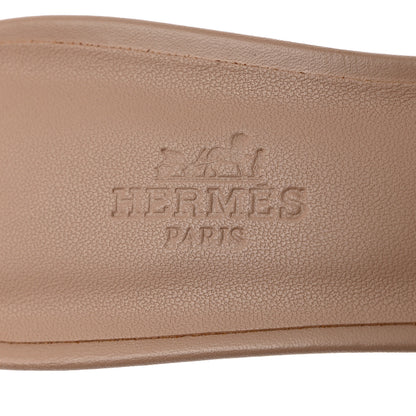 Hermes Calfskin Oasis Sandals 38 Beige Nude 6 of 9