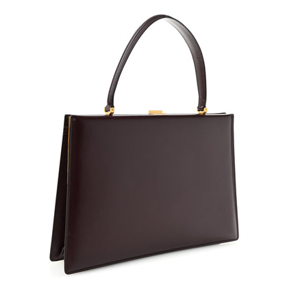 Celine Patina Box Calfskin Medium Clasp Bag Bordeaux 3 of 11