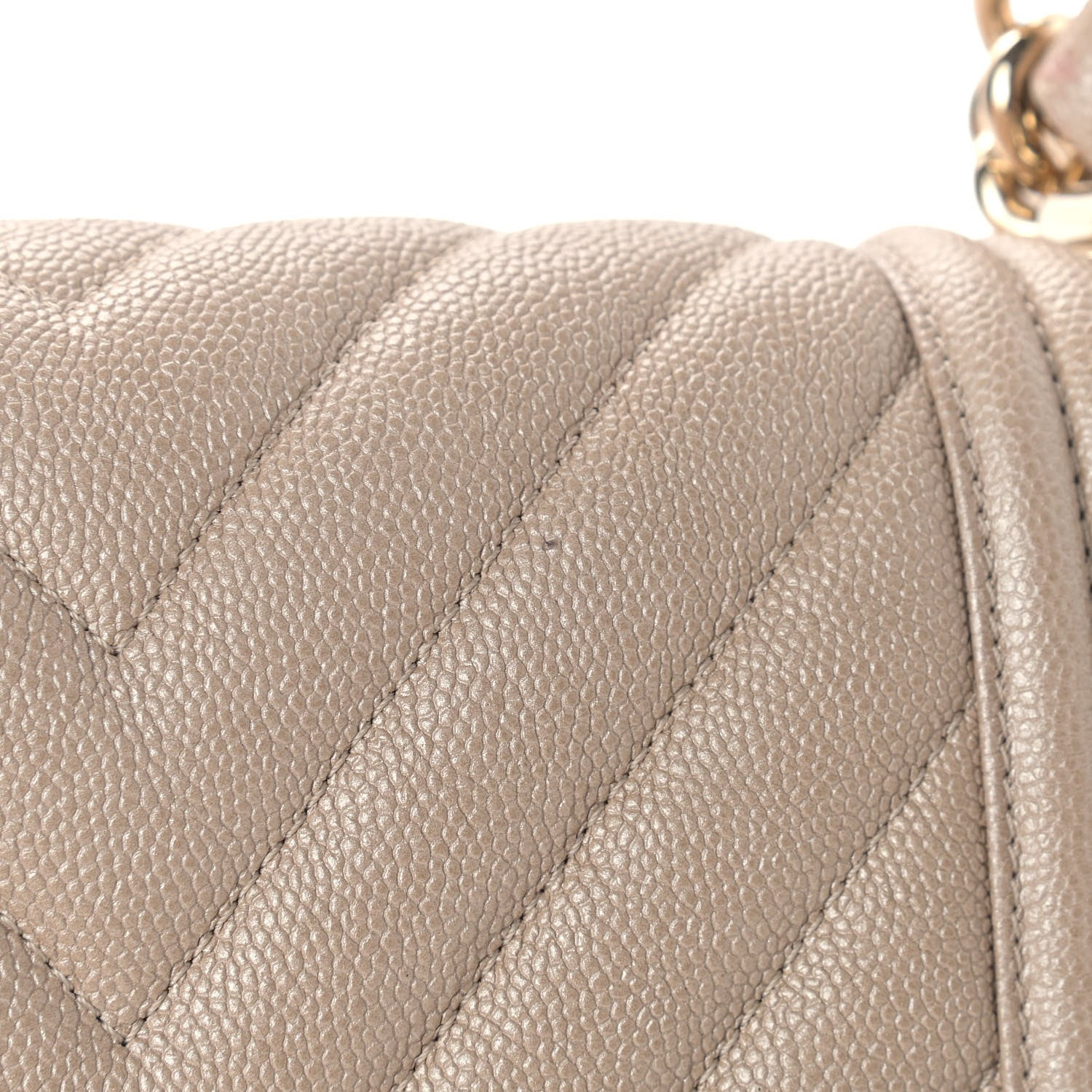 Chanel Caviar Chevron Quilted Small Boy Flap Dark Beige 10 of 14
