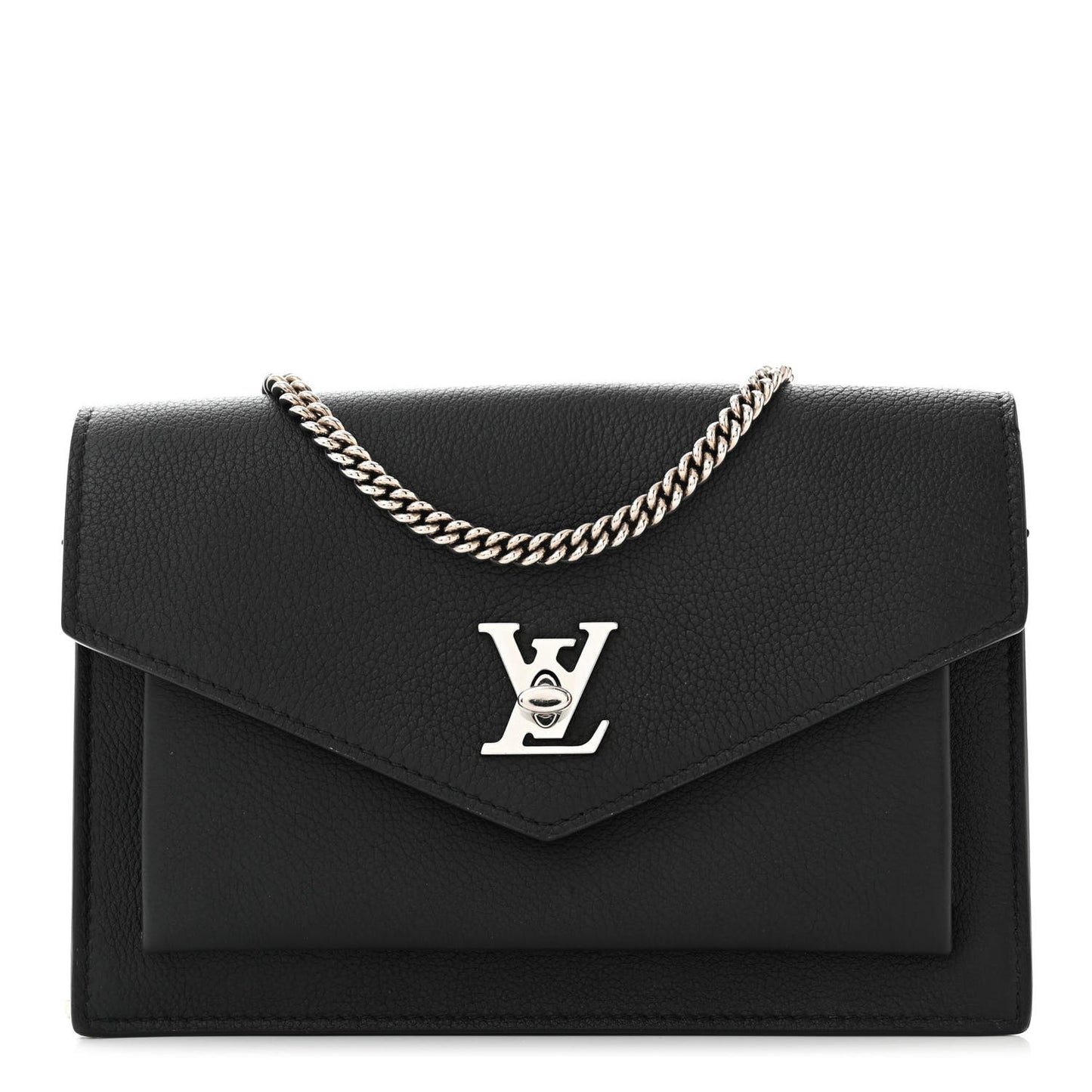 Soft Calfskin My Lockme Chain Pochette Black