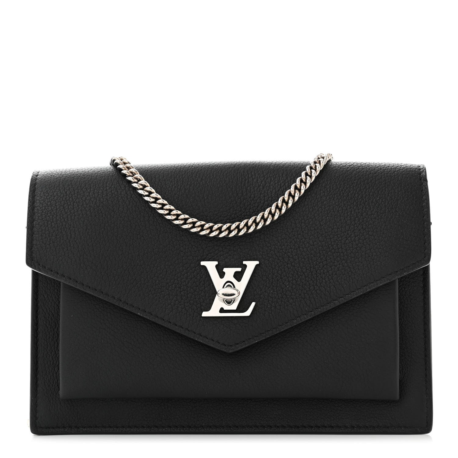 Louis Vuitton Soft Calfskin My Lockme Chain Pochette Black 1 of 9