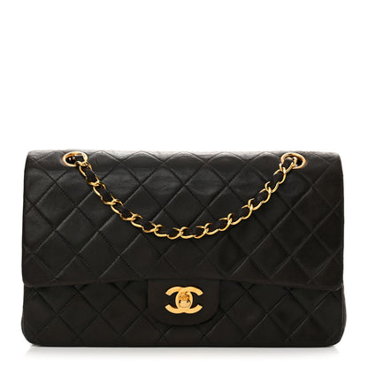 Chanel Lambskin Quilted Medium Double Flap Dark Brown 1 of 15