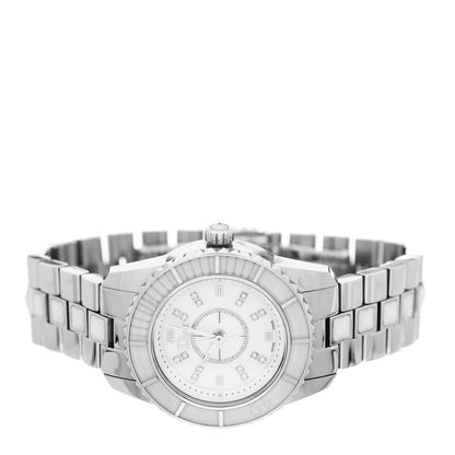 Christian Dior Stainless Steel Diamond Sapphire 29mm Christal Quartz Watch White 2 of 5