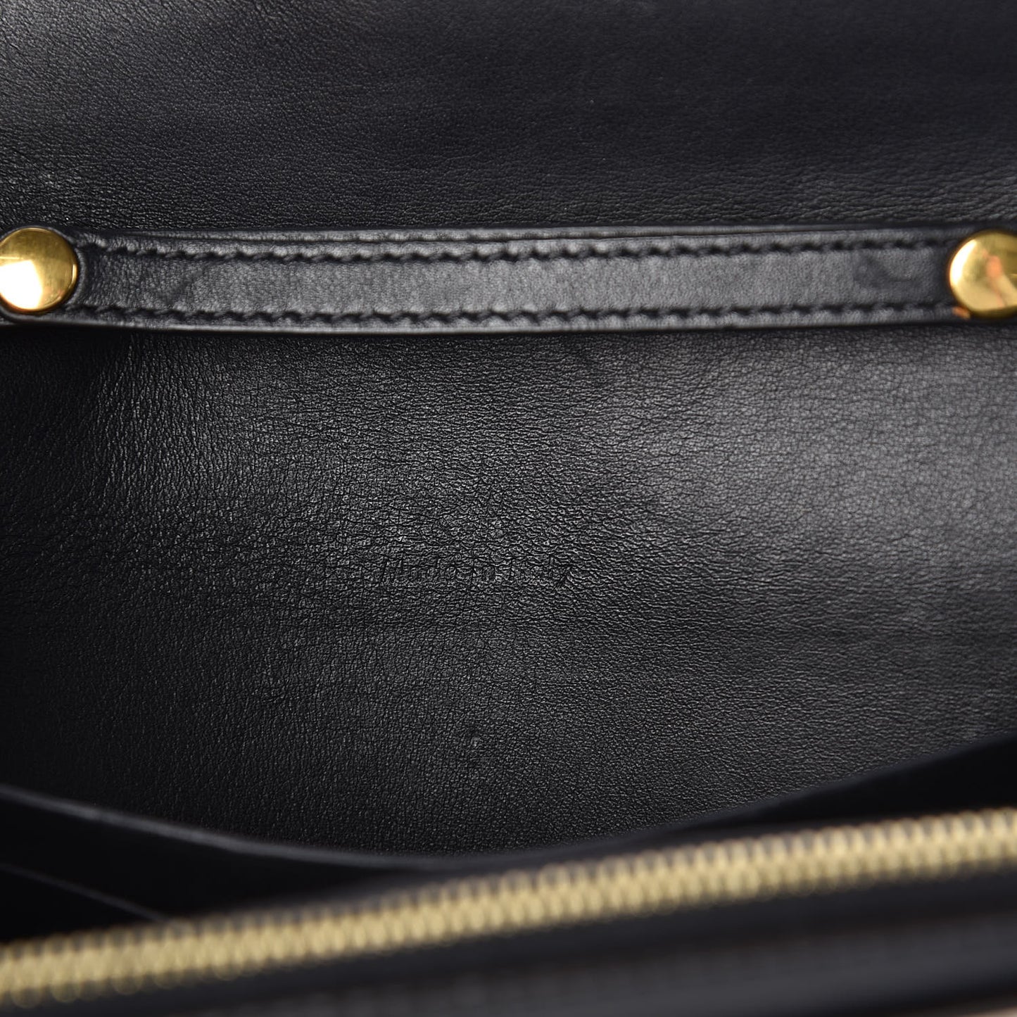 Stingray Shiny Calfskin Clutch on a Chain Black