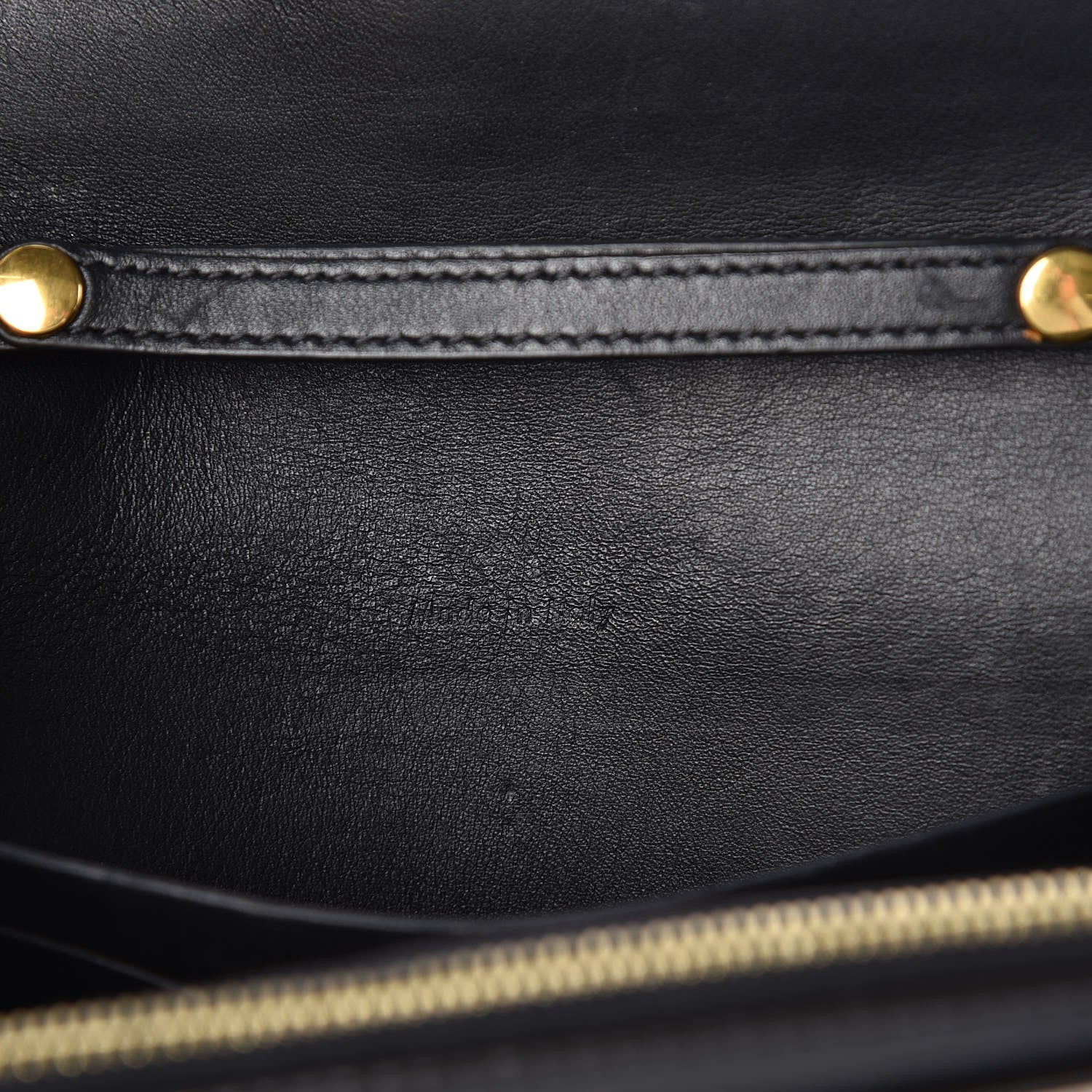 Celine Stingray Shiny Calfskin Clutch on a Chain Black 6 of 9