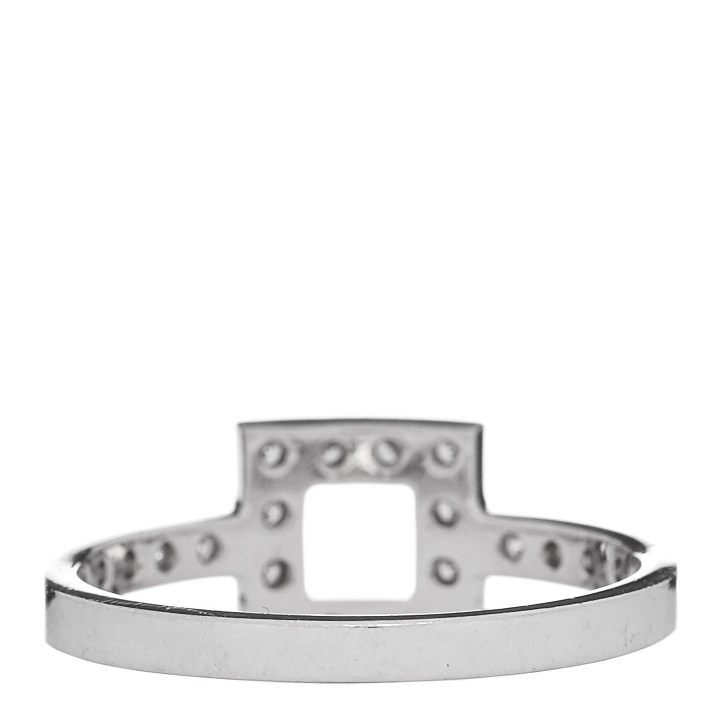 Platinum Diamond Square Ring 53 6.5