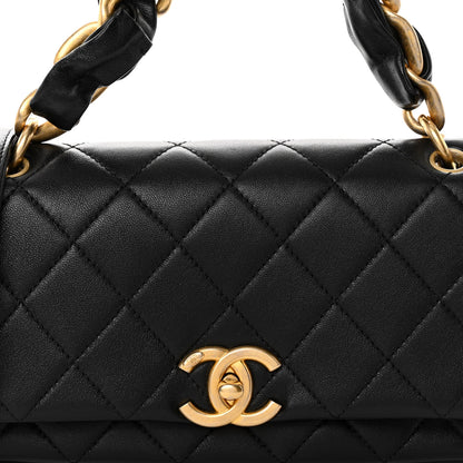 Chanel Shiny Lambskin Chain Is More Flap Black 8 of 11