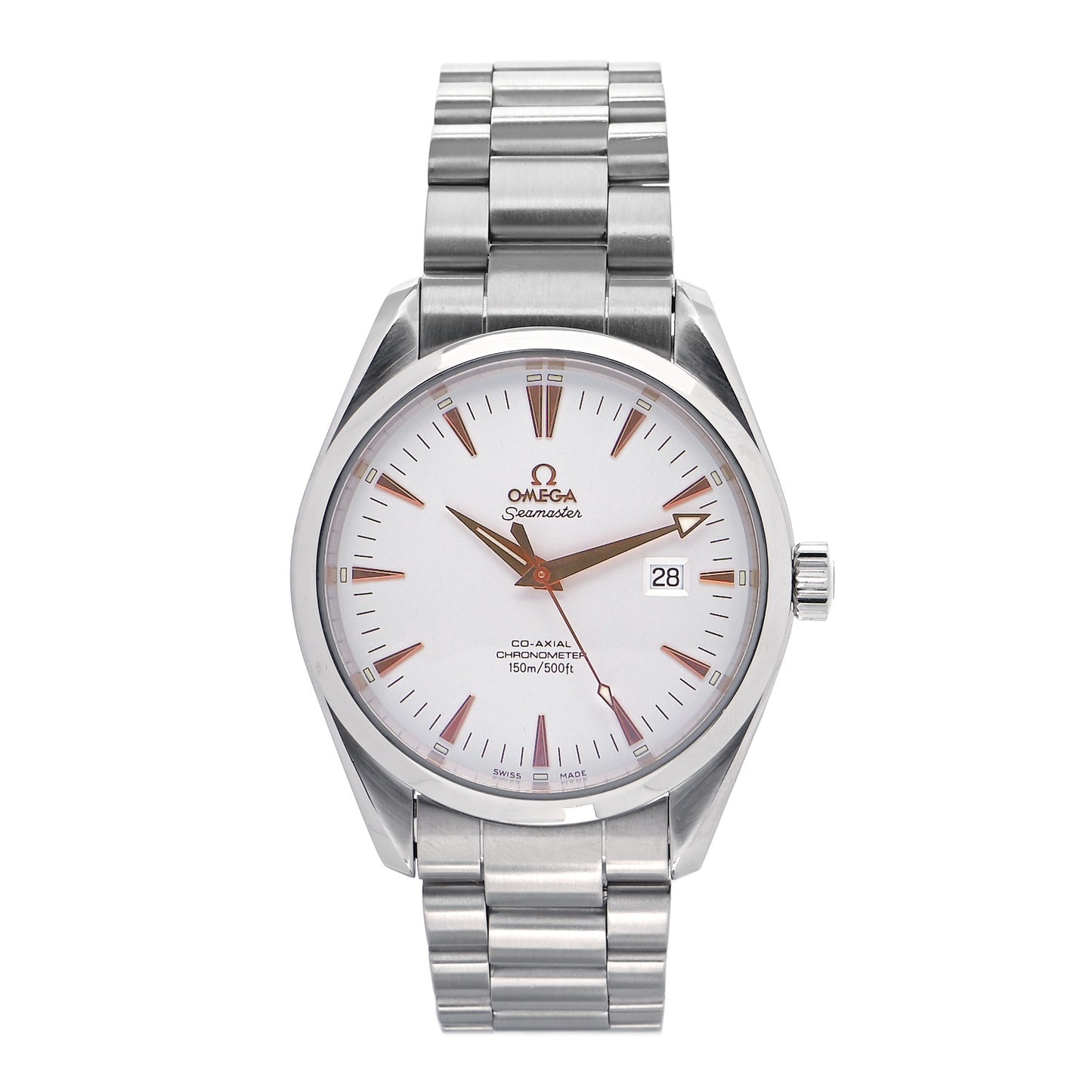 Stainless Steel 42mm Seamaster Aqua Terra 150M Master Co-Axial Automatic Watch White 2502.34