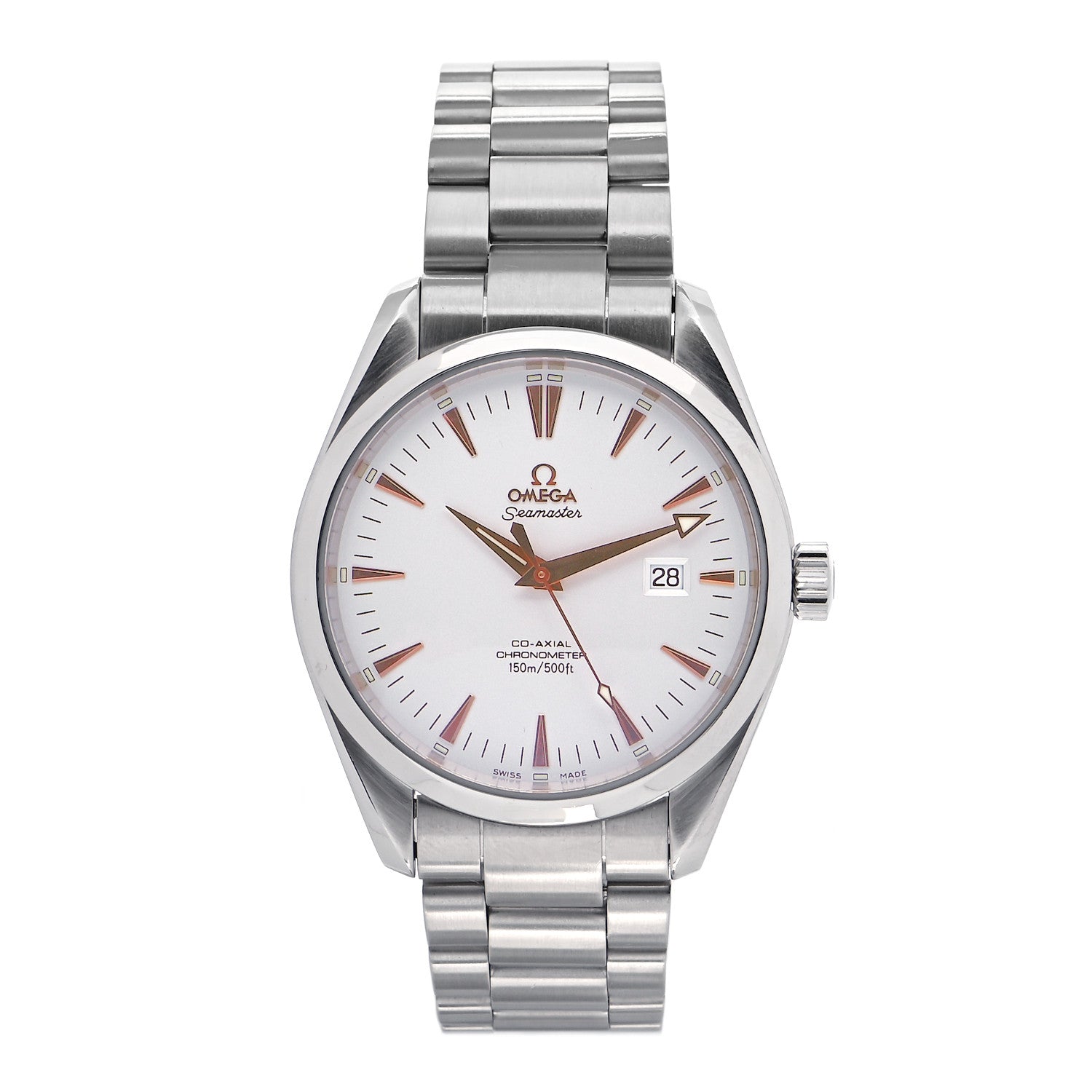 Omega Stainless Steel 42mm Seamaster Aqua Terra 150M Master Co-Axial Automatic Watch White 2502.34 1 of 4
