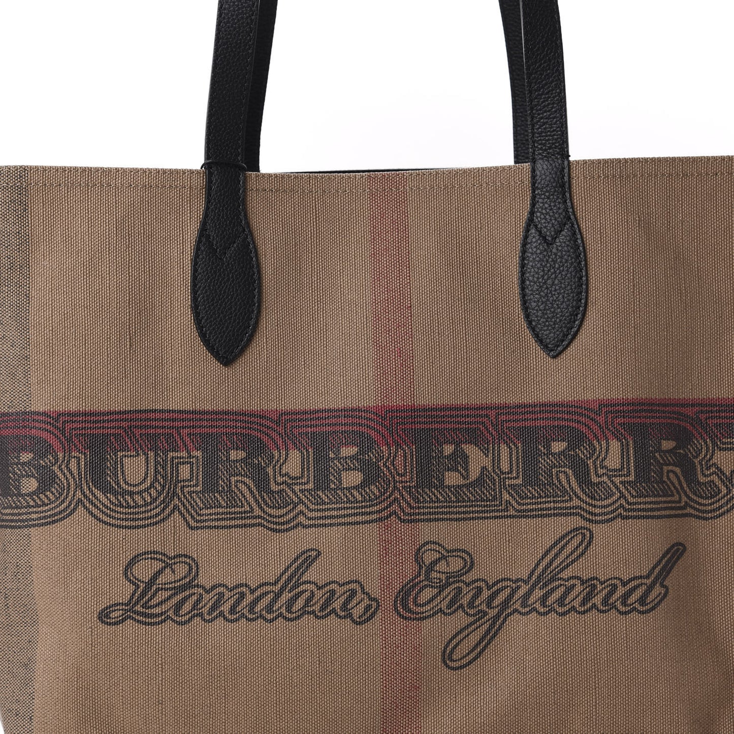 Coated Canvas Mega Check Medium Doodle Tote Black
