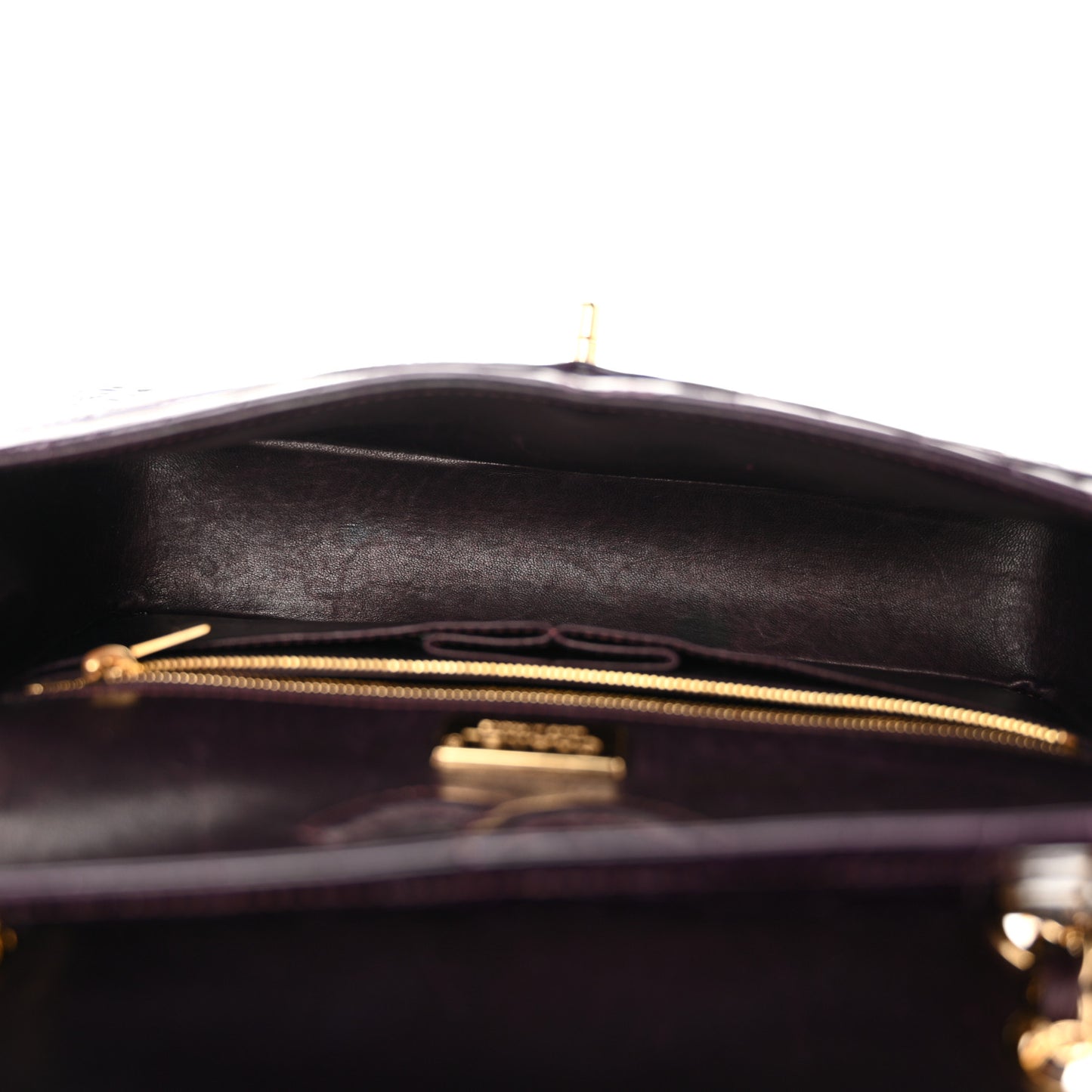 Alligator Medium Double Flap Purple