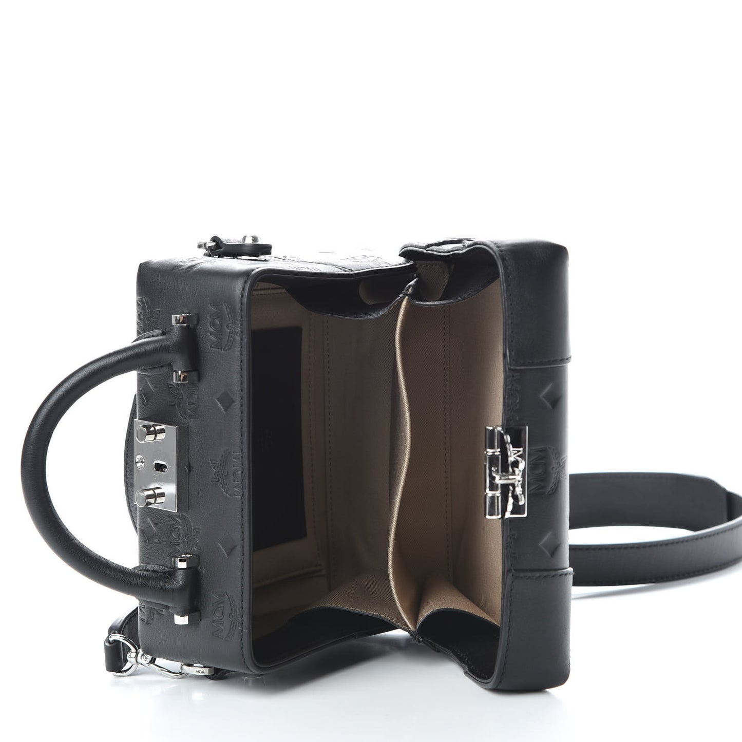 Calfskin Ottomar Monogram Small Berlin Crossbody Black