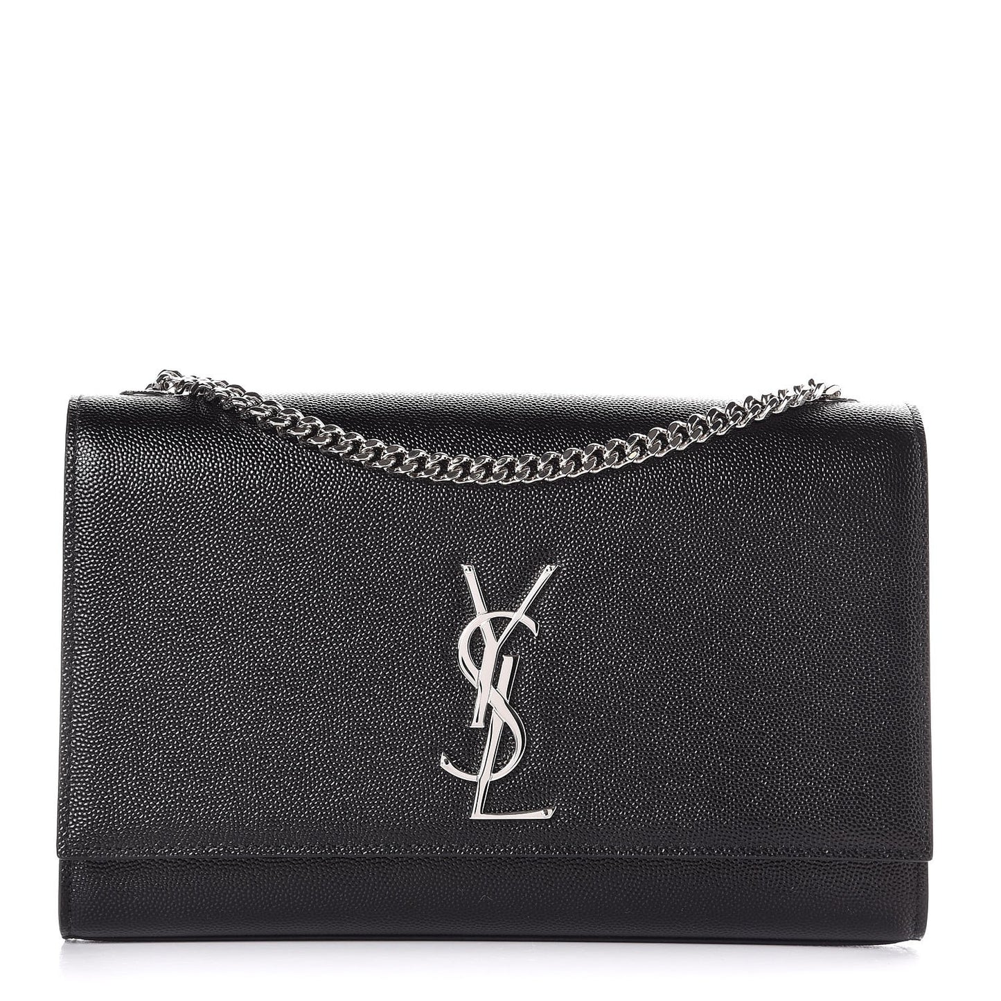 Grain De Poudre Medium Classic Monogram Kate Satchel Black