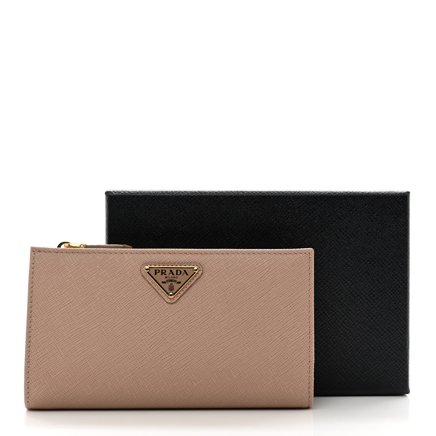 Prada Saffiano Triangle Continental Wallet Cammeo 8 of 8