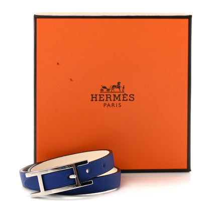 Hermes Swift Behapi Double Tour Bracelet T1 Bleu Electrique Nata 5 of 5