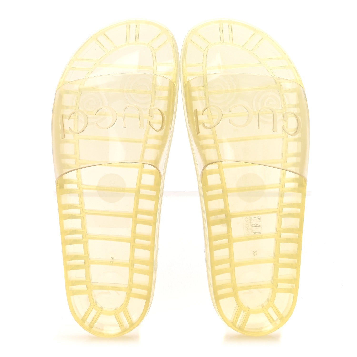 Gucci Rubber Mens Pursuit Slide Sandals 10 Transparent 2 of 8