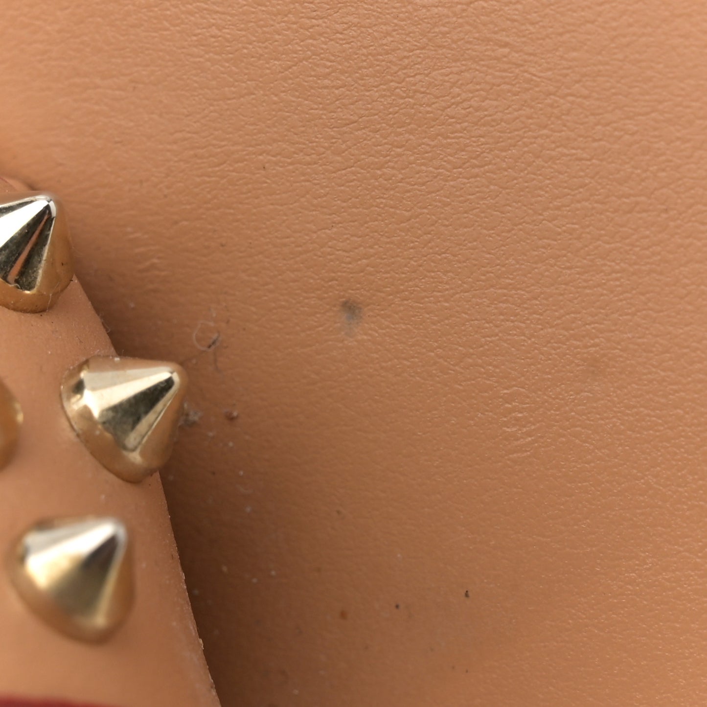 Calfskin Spikes Sweet Charity Shoulder Bag Biscuit