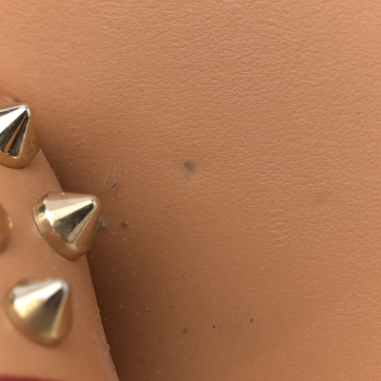 Christian Louboutin Calfskin Spikes Sweet Charity Shoulder Bag Biscuit 15 of 15