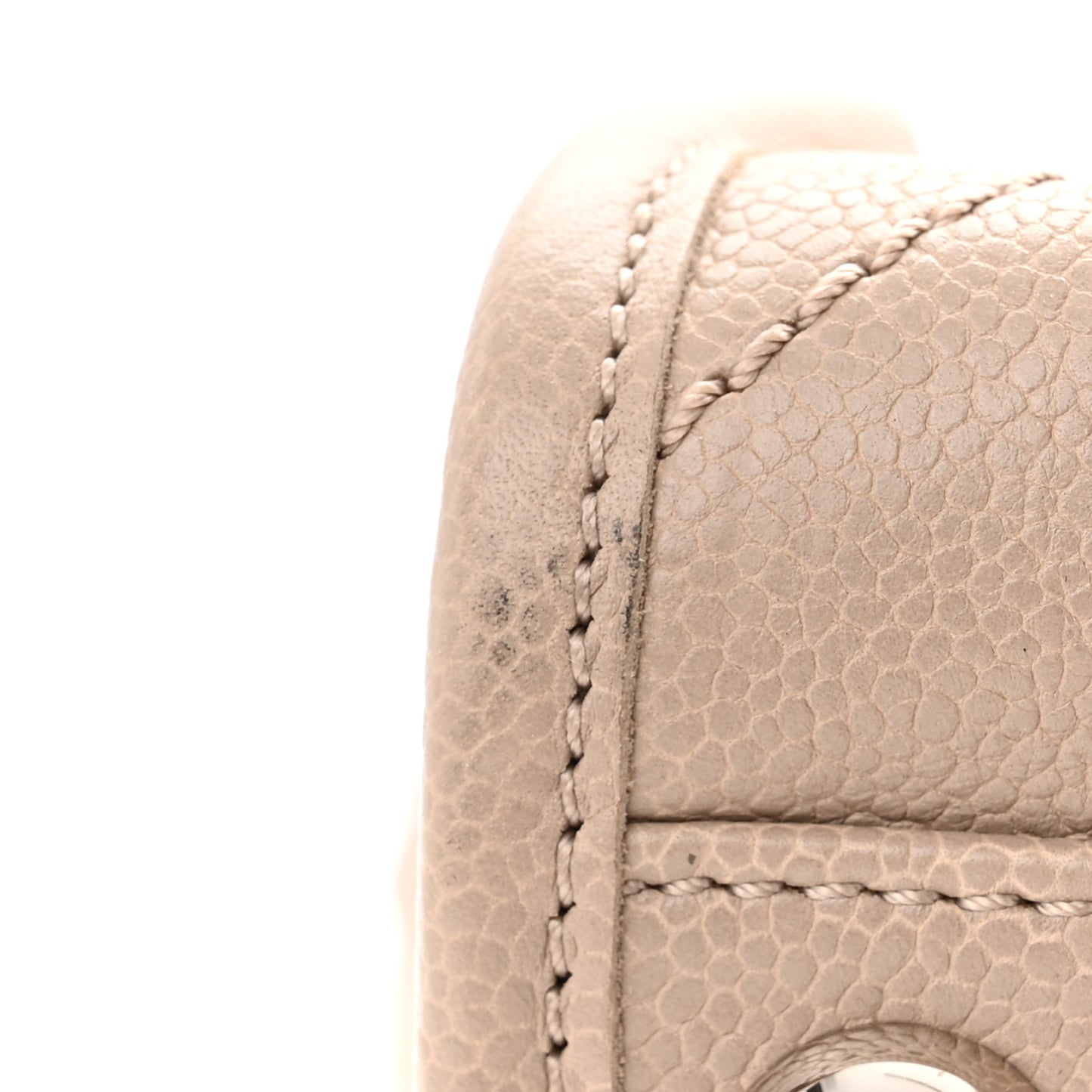 Caviar Quilted Deauville Bowling Bag Beige