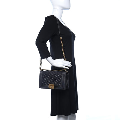 Chanel Lambskin Quilted Medium Boy Flap Black 2 of 6
