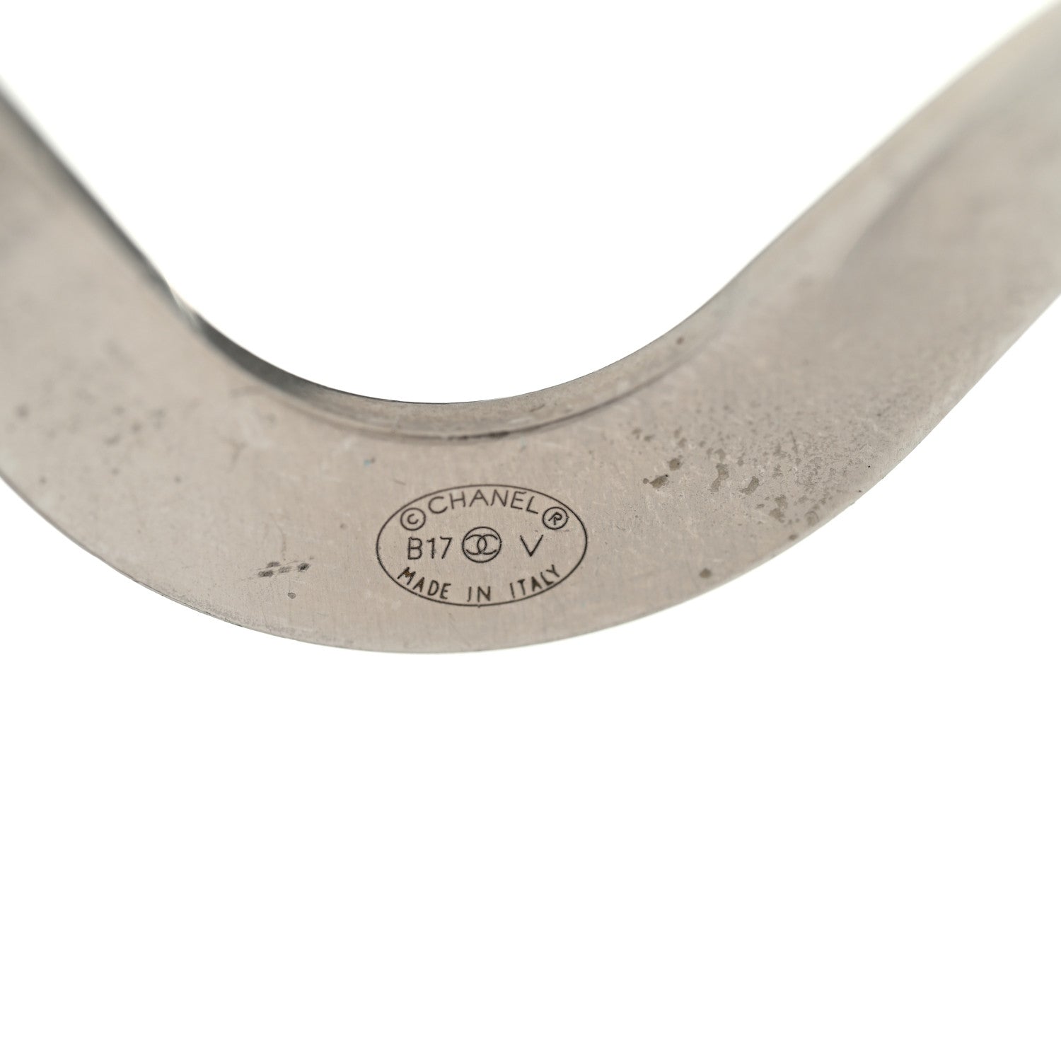 Chanel Metal CC Cuff Silver 5 of 5