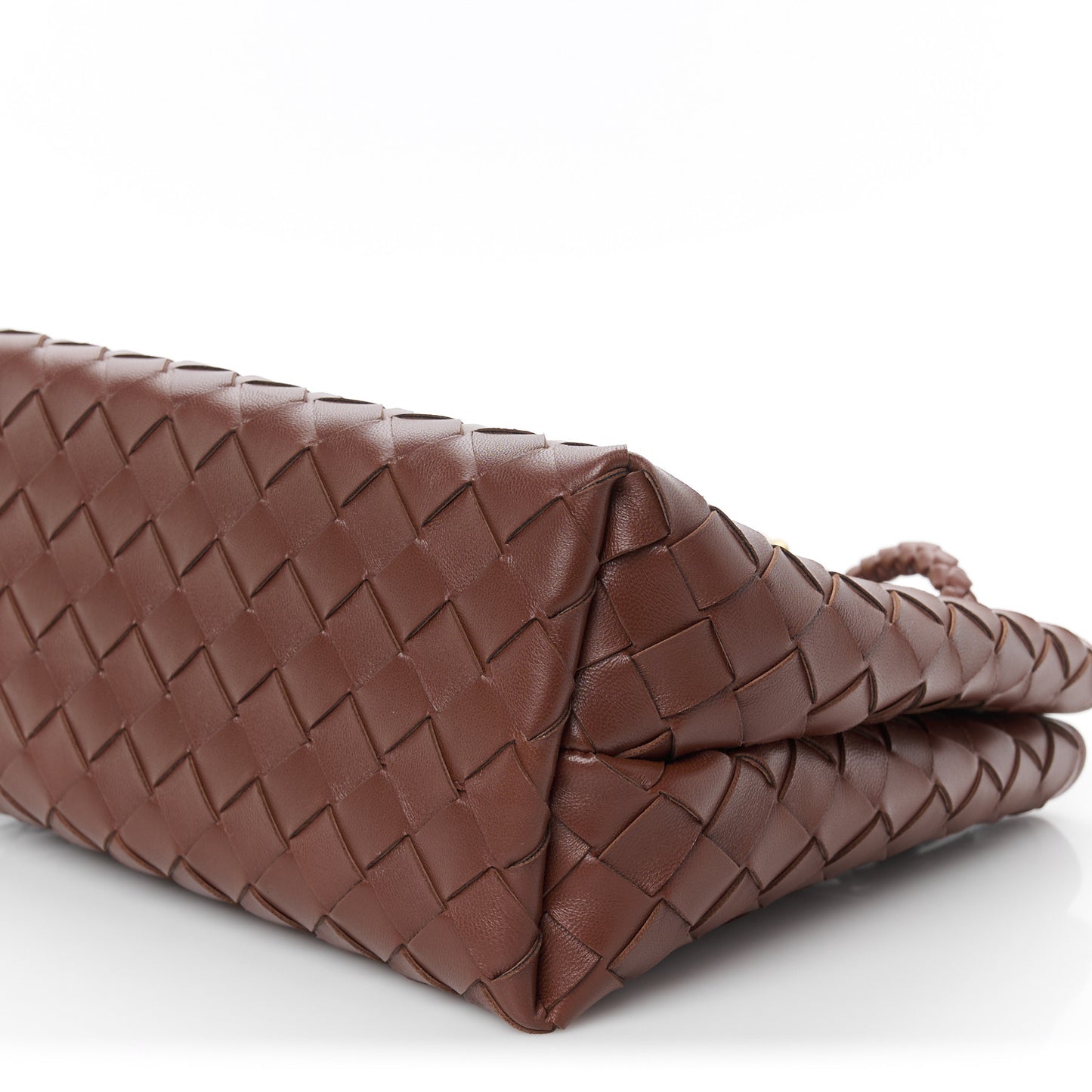 Nappa Intrecciato Small Andiamo Shoulder Bag Sapele
