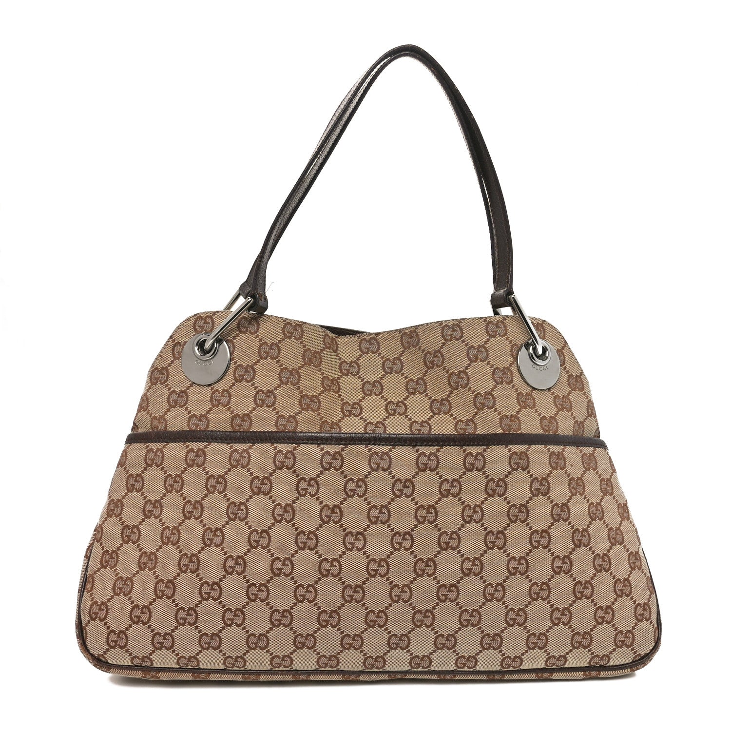Gucci Monogram Medium Eclipse Shoulder Bag Dark Brown 1 of 12