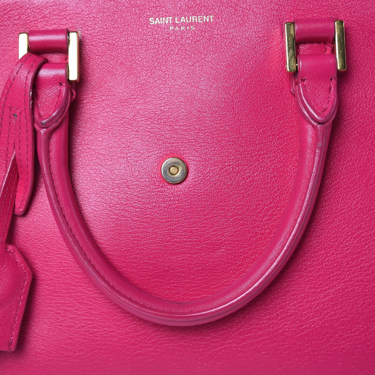 Calfskin Monogram Baby Cabas Fuchsia