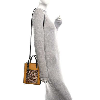 Marc Jacobs Grained Calfskin Calf Hair Micro Grind Shopper Tote Leopard 2 of 10