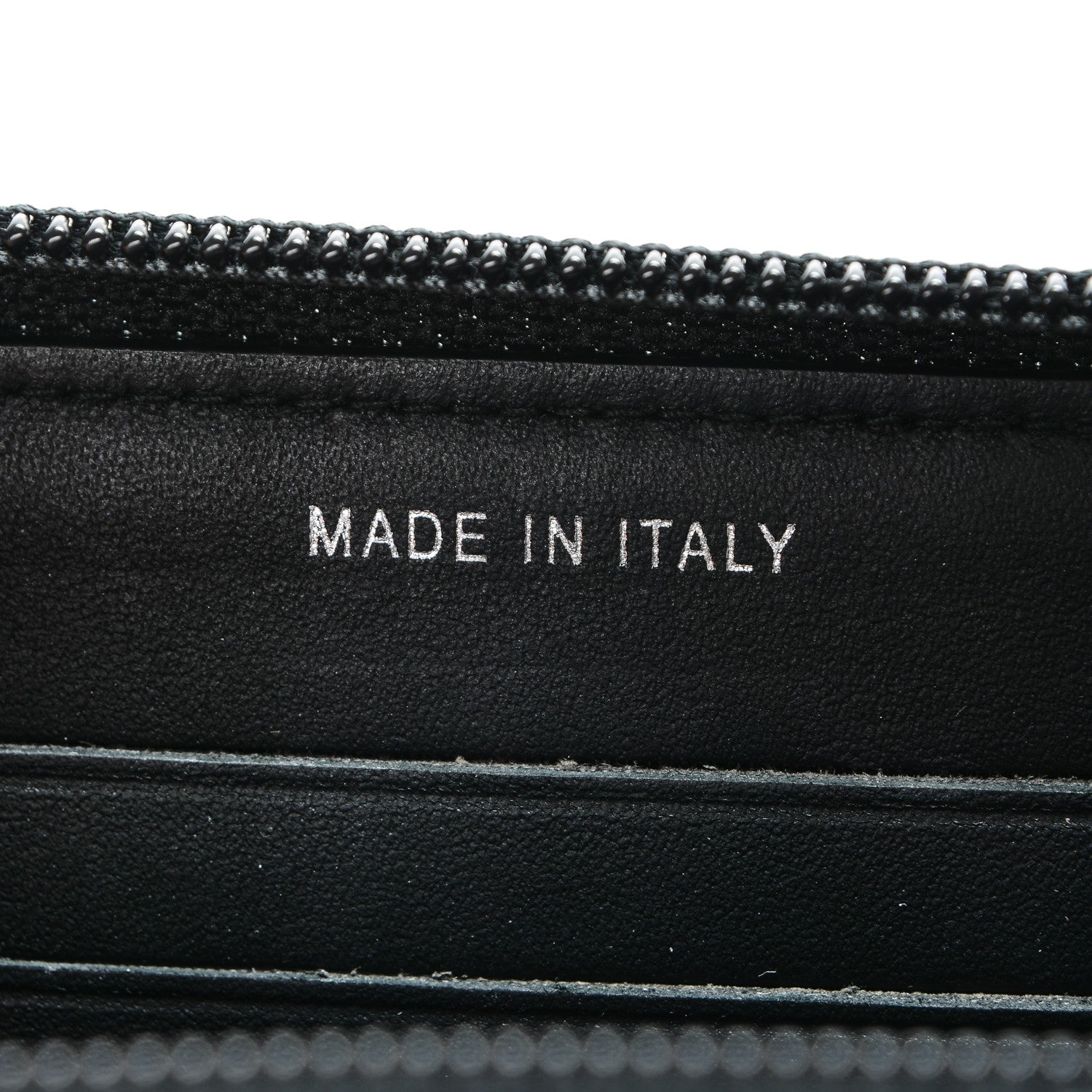 Chanel Calfskin Painted Chevron Embossed Small Boy Zip Wallet Black 7 of 8