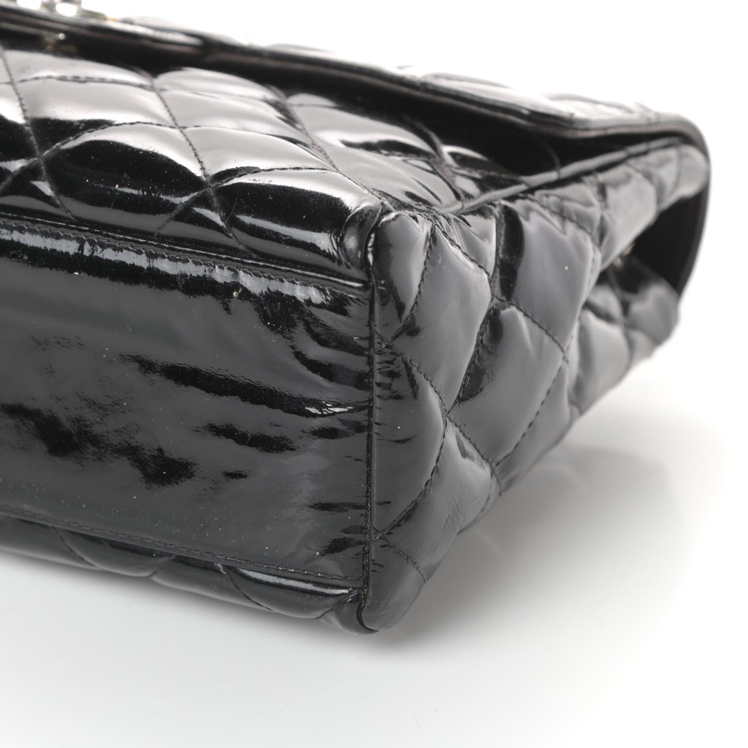 Chanel Patent Quilted Medium Single Flap Black 10 of 10