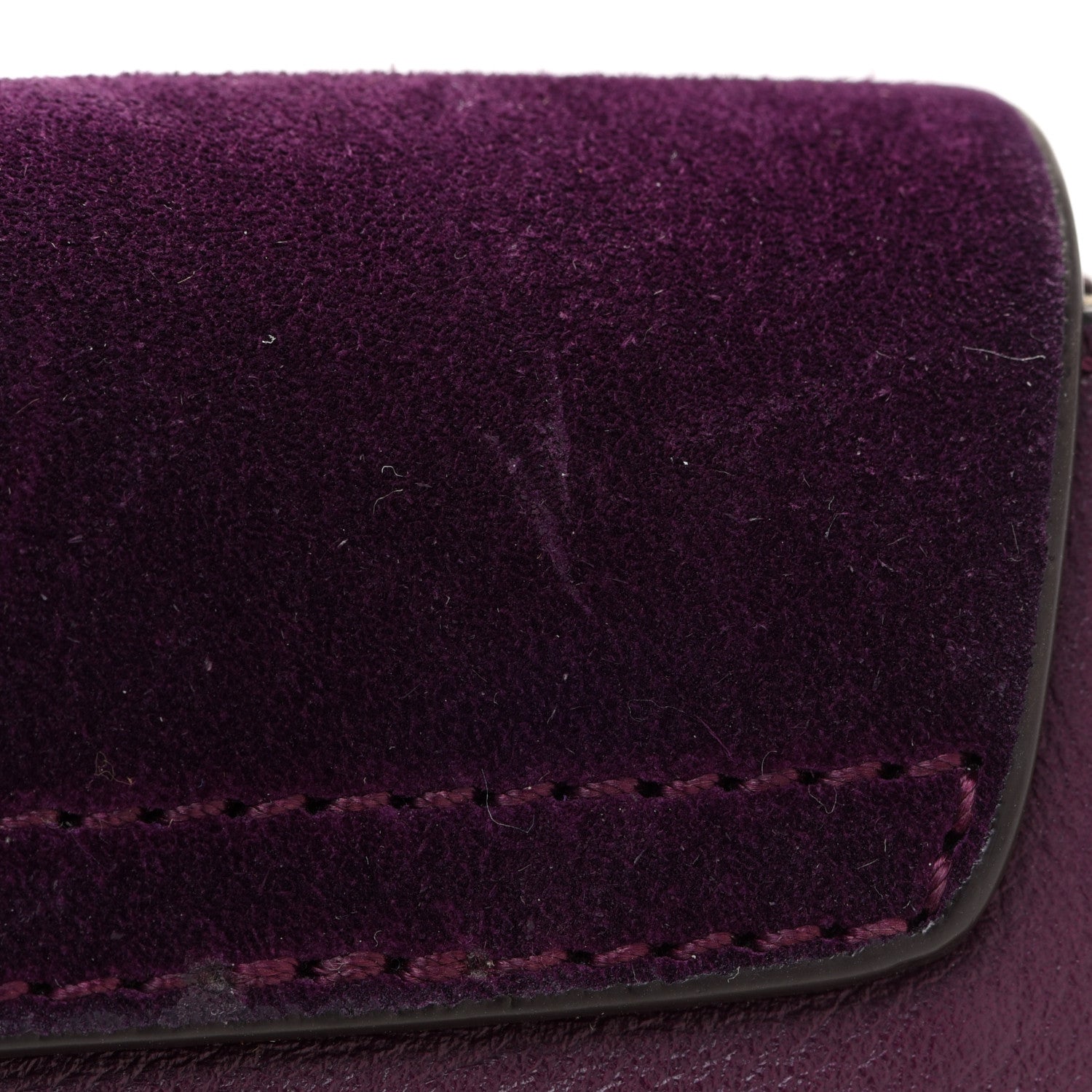 Chloe Suede Calfskin Mini Faye Shoulder Bag Intense Violine 12 of 14