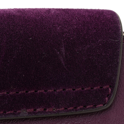 Chloe Suede Calfskin Mini Faye Shoulder Bag Intense Violine 12 of 14