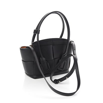 Bottega Veneta Grained Calfskin Mini Maxi Intrecciato Arco 33 Black 2 of 8