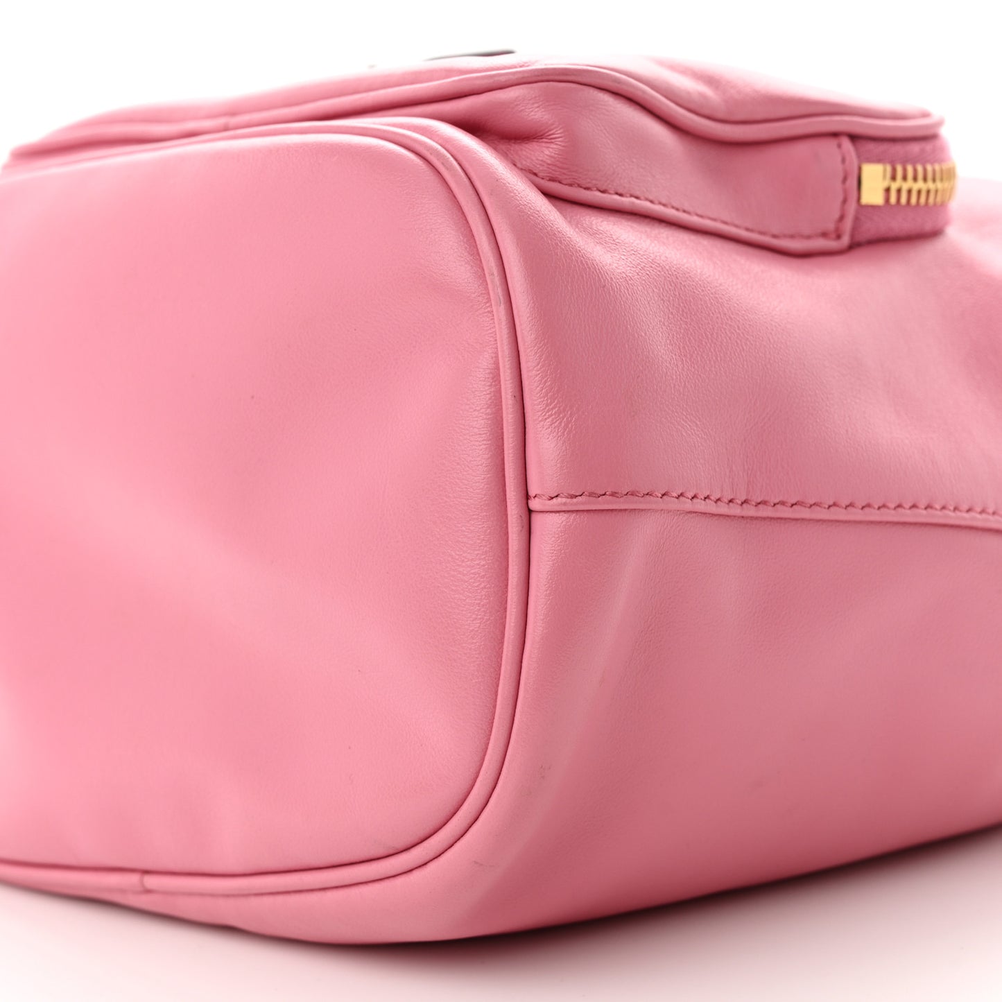 Soft Calfskin Saffiano Mini Bucket Crossbody Bag Peonia