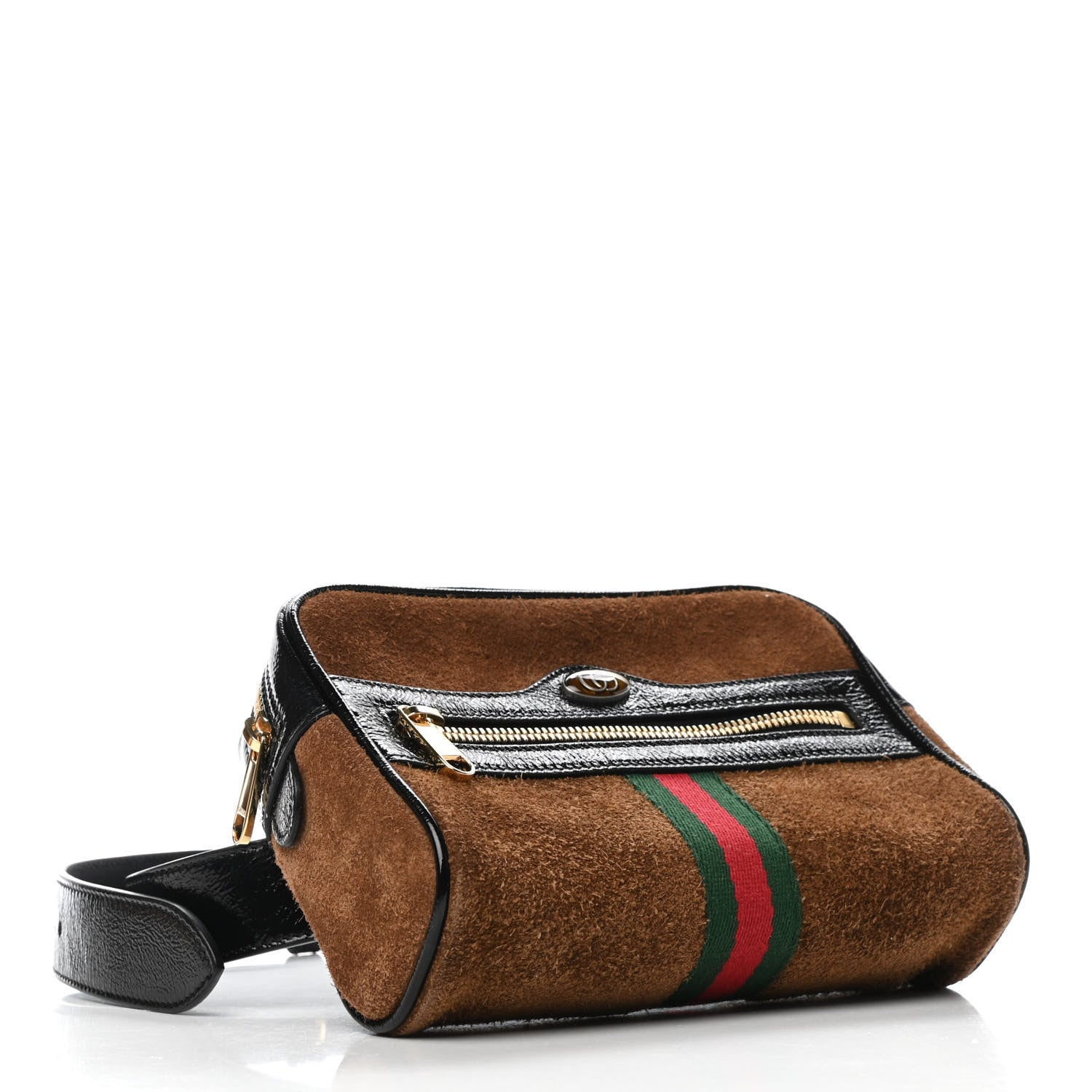 Gucci Suede Small Ophidia Belt Bag 85 34 Brown 3 of 5