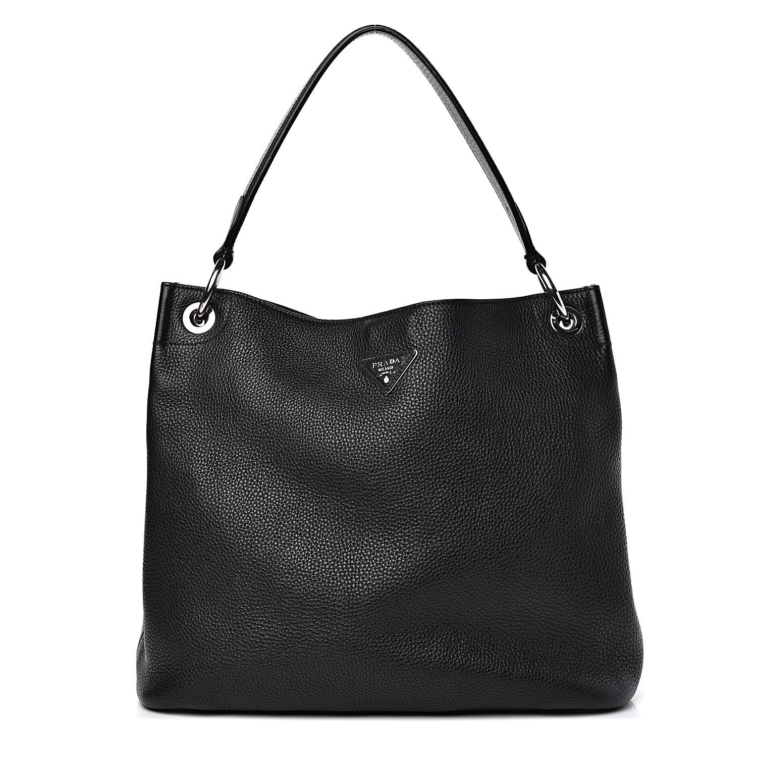 Prada Vitello Daino Hobo Black 1 of 12